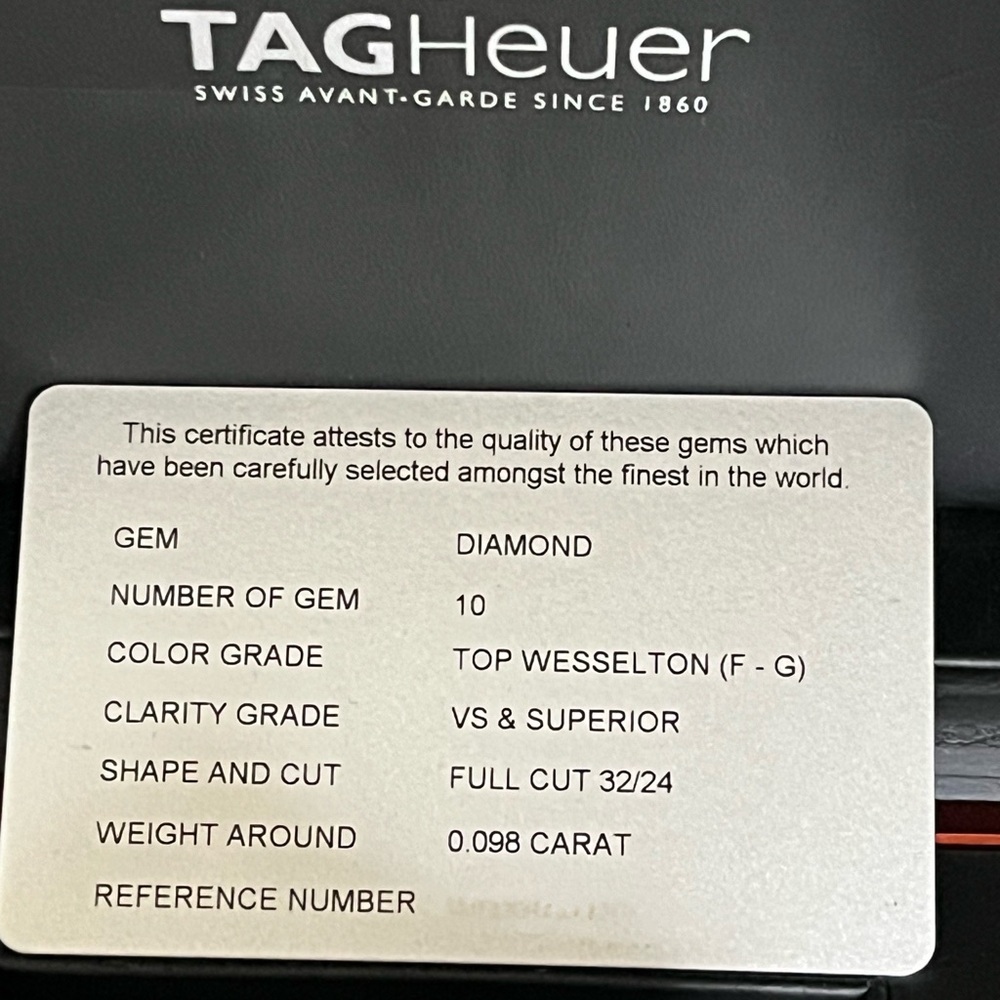 AUTHENTIC TAG HEUER SS Aquaracer Mother of Pearl Diamond Dial 32MM Watch - Picture 12 of 16